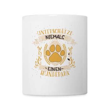 Hundepapa Hunde Herrchen Geschenk lustiger Spruch - Tasse - Weiß - Vorne