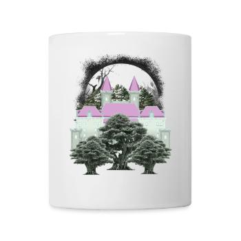 Château Vintage Château Fesutung Médiéval des années 80 - Mug blanc - blanc - Devant