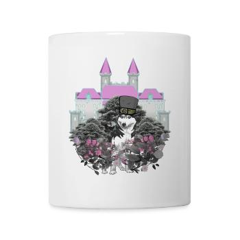 Fantasy Dogs Dog Castle Castle Vintage Fairy Tale - Mug - white - Front