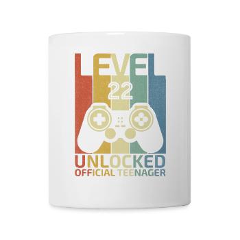 Level 22 Freigeschalteter offizieller Teenager - Tasse - Weiß - Vorne