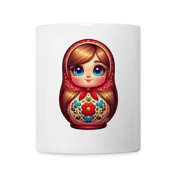 Russe Khokhloma Russie Russe Russe - Mug blanc - blanc - Devant