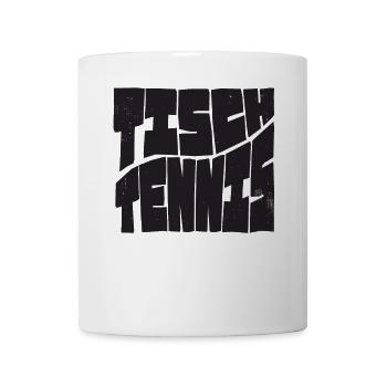 Tennis de table avec batte de tennis de table Ping Pong - Mug blanc - blanc - Devant