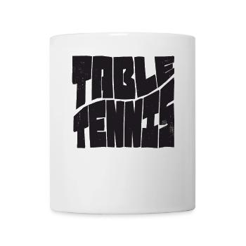 Tennis de table avec batte de tennis de table Ping Pong - Mug blanc - blanc - Devant