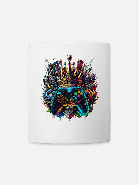 Königlicher Graffiti Gaming Controller - Tasse - Weiß