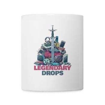 Legendary Drops Gamer RPG Loot Shirt - Tasse - Weiß - Vorne