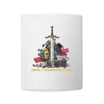 T-shirt RPG de niveau 1 pour monter le niveau du butin légendaire - Mug blanc - blanc - Devant