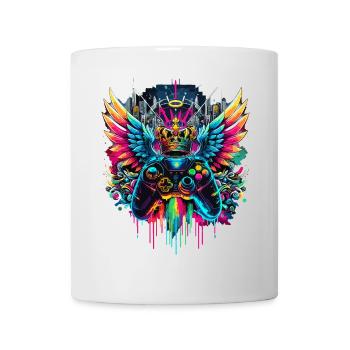 Gaming King Controller Wings Graffiti - Mug - white - Front