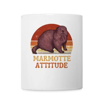MARMOTTE ATTITUDE - Mug blanc - blanc - Devant
