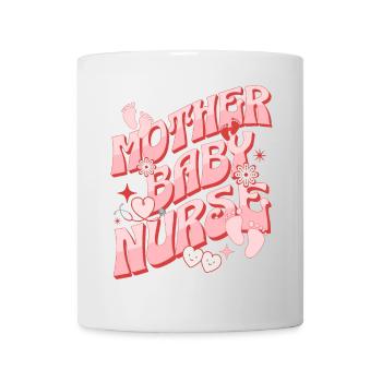 Mother Baby Nurse Postpartum Groovy Mom Nursing - Mug - white - Front