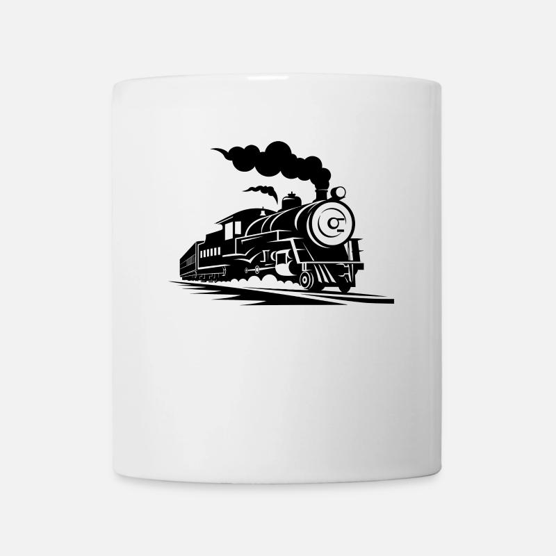 Dampfzug Skizze - Tasse - Weiß