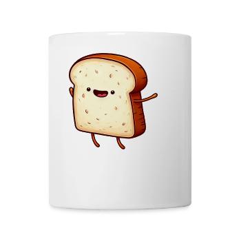 Happy Toast saute joie paix - Mug blanc - blanc - Devant