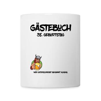 38. Geburtstag | Gästebuch Design - Tasse - Weiß - Vorne