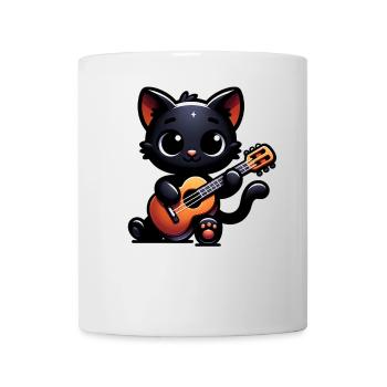 Musician Black Cat Guitarist Bombay Cats - Mug - white - Front