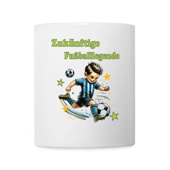 Kleiner Kicker – Zukünftige Fußballlegende - Tasse - Weiß - Vorne