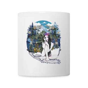 Elf Fairy Nature Fantasy Eggshell Woodland Vintage - Mug - white - Front