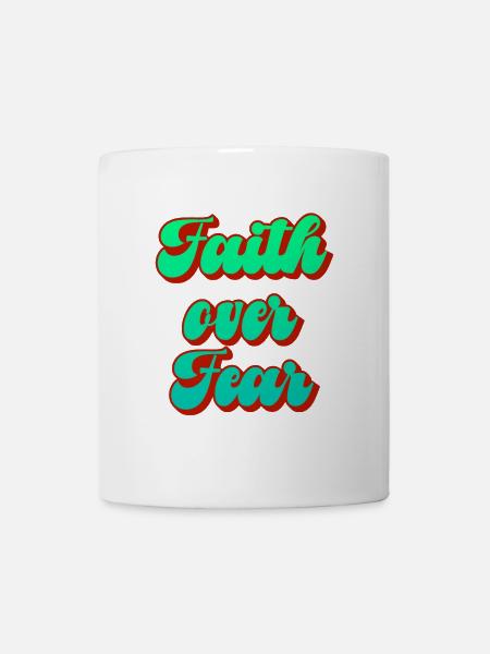 Faith Power Motif Design - Mug - white