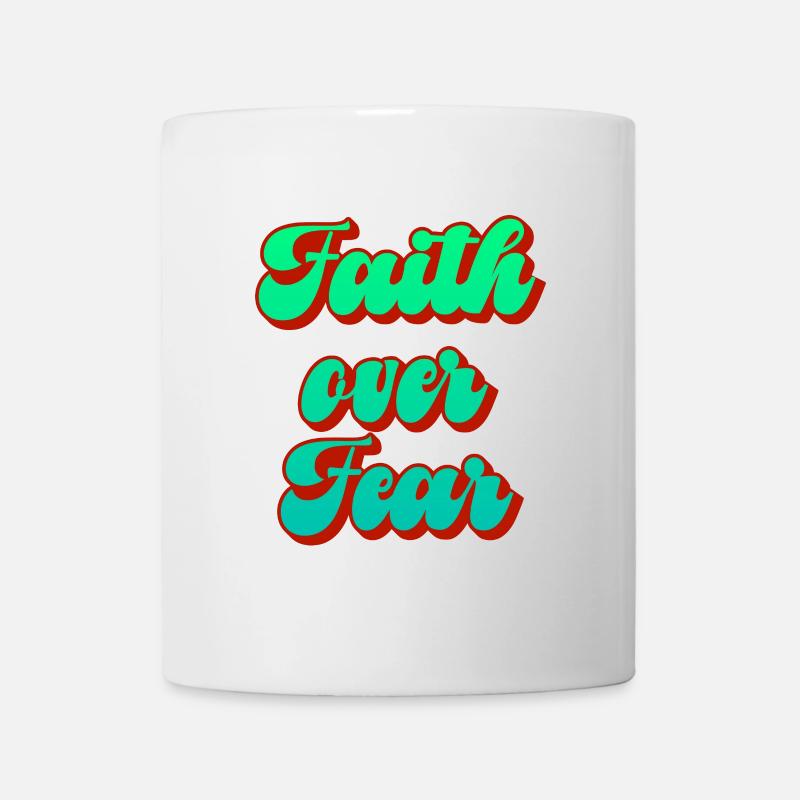 Conception de motif de pouvoir de foi - Mug blanc - blanc