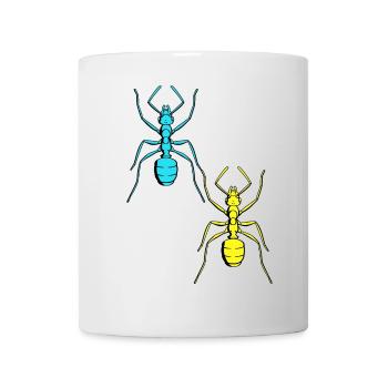Fourmi rétro Vintage des années 80 insectes fourmis des années 90 - Mug blanc - blanc - Devant