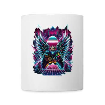 Synthwave Sunset Gamer Controller - Mug - white - Front