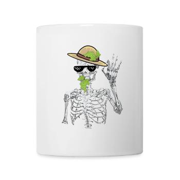 Squelette Jardinier Raisins Jardinage Mime Hobby Jardinier - Mug blanc - blanc - Devant