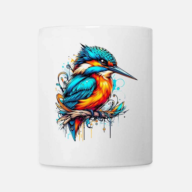 Eisvogel - Tasse - Weiß
