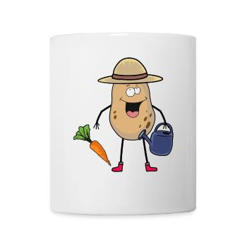 Pomme de terre jardinier arrosoir hobby jardinier navet - Mug blanc - blanc - Devant