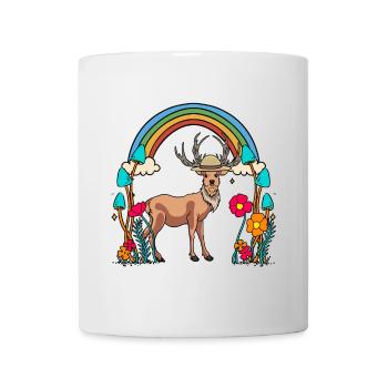 Deer, Nature, Wildlife, Fairytale, Child, Rainbow - Mug - white - Front