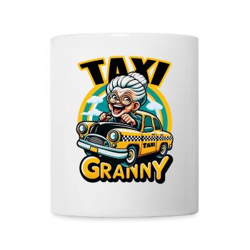 Taxi Granny" – Service de taxi grand-mère grand-enfant - Mug blanc - blanc - Devant