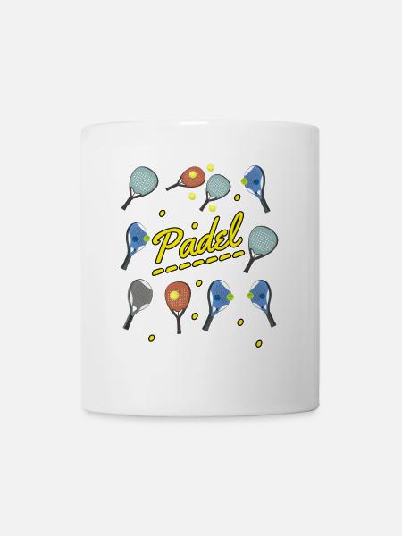 Padel und Schläger - Tasse - Weiß