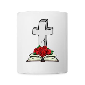 Kreuz Bibel Buch Jesus Gott Auferstehung Tod - Tasse - Weiß - Vorne