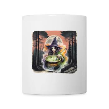 Sorcière de la forêt Halloween conte de fées personnage enfant - Mug blanc - blanc - Devant