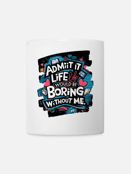Life Story Book and Heart Art - Mug - white