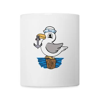 Mouette ancre marin marin marin enfants - Mug blanc - blanc - Devant