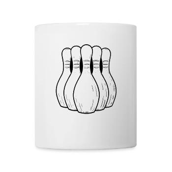 Lustige Bowling Pins - Tasse - Weiß - Vorne