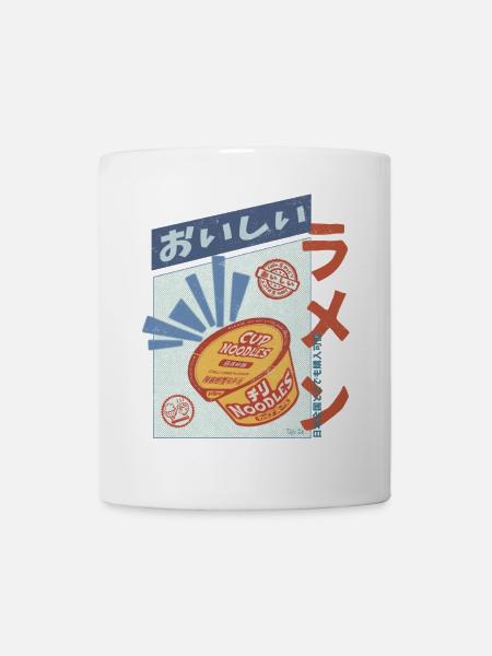 Retro Oishi Ramen - Spicy Noodles in a cup - Tasse - Weiß