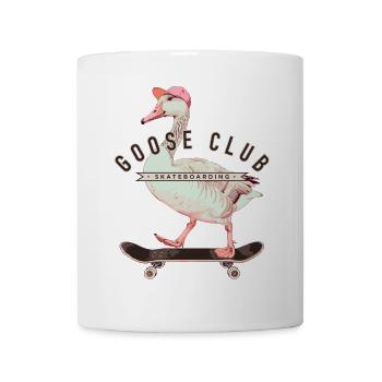 oie skateboard design amusant - Mug blanc - blanc - Devant