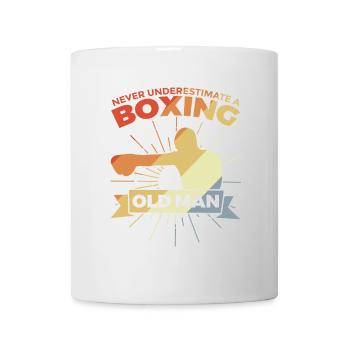 Never underestimate an old boxer - Mug - white - Front