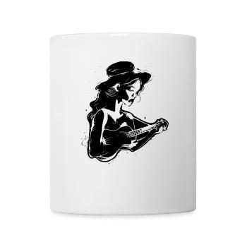 Hawaii Musikerin Skizze - Tasse - Weiß - Vorne