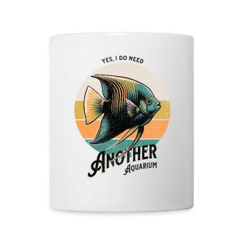 Aquarium Scalar Retro Design, Chemise de poisson Vintage - Mug blanc - blanc - Devant