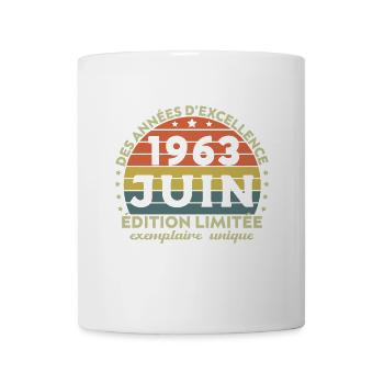 Vintage Jubiläum Hergestellt im Juni 1963 - Tasse - Weiß - Vorne