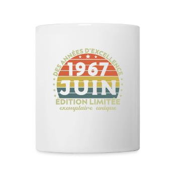 Anniversaire Millésime Fabriqué en Juin 1967 - Mug blanc - blanc - Devant