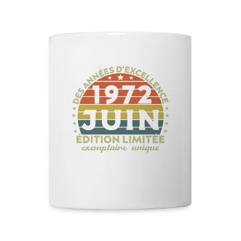 Anniversaire Millésime Fabriqué en Juin 1972 - Mug blanc - blanc - Devant