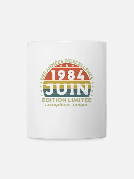 Anniversaire Millésime Fabriqué en Juin 1984 - Mug blanc - blanc