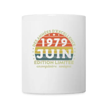 Anniversaire Millésime Fabriqué en Juin 1979 - Mug blanc - blanc - Devant