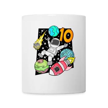 10 Birthday Boy Astronaut Rocket - Ten Years - Mug - white - Front