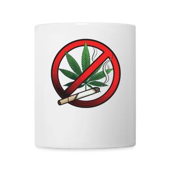 Cannabis Marihuana Verbotsschild - Tasse - Weiß - Vorne