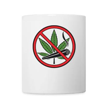 Verbotsschild Cannabis Marihuana - Tasse - Weiß - Vorne