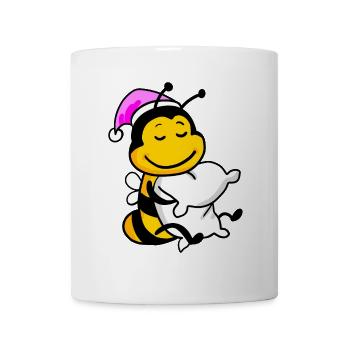 Bee Tired Sleep Off Sleeping Girl - Mug - white - Front