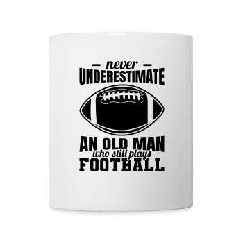 Grand-père de football américain - Mug blanc - blanc - Devant