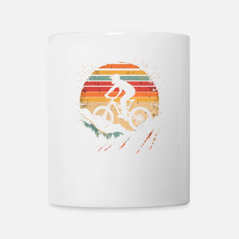 Radfahrer Vintage Look - Tasse - Weiß